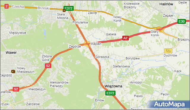 mapa Góraszka, Góraszka na mapie Targeo