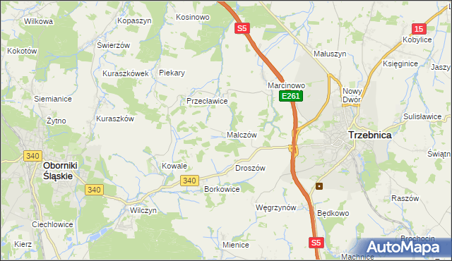 mapa Malczów, Malczów na mapie Targeo