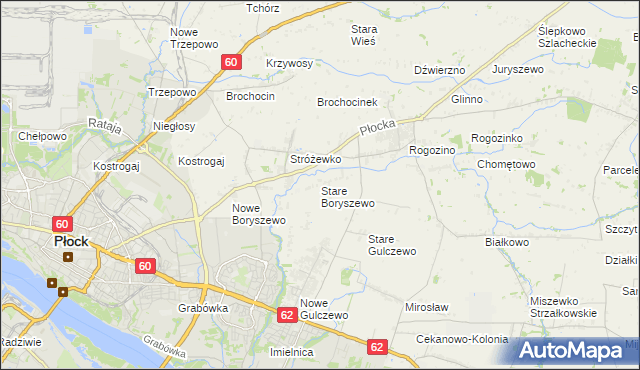 mapa Stare Boryszewo, Stare Boryszewo na mapie Targeo