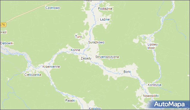 mapa Stryjenszczyzna, Stryjenszczyzna na mapie Targeo