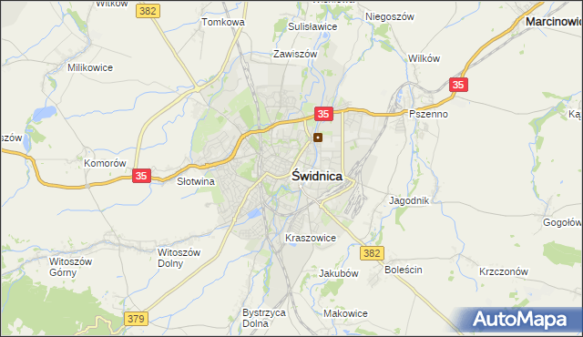 mapa Świdnicy, Świdnica na mapie Targeo