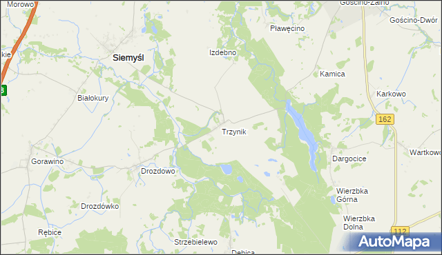 mapa Trzynik, Trzynik na mapie Targeo