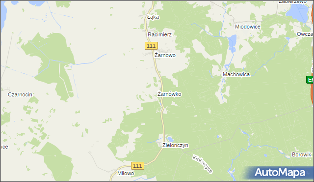 mapa Żarnówko, Żarnówko na mapie Targeo