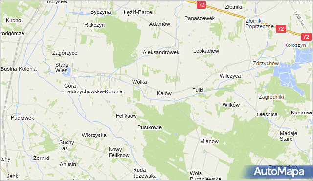 mapa Kałów, Kałów na mapie Targeo