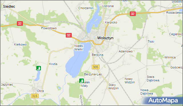 mapa Berzyna, Berzyna na mapie Targeo