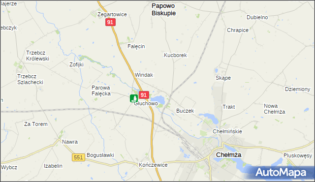 mapa Bielczyny, Bielczyny na mapie Targeo