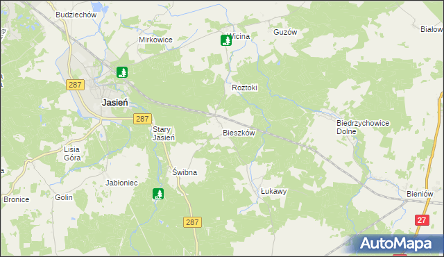 mapa Bieszków, Bieszków na mapie Targeo