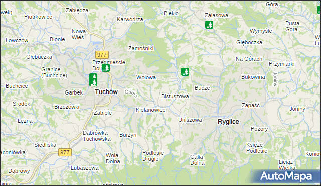 mapa Bistuszowa, Bistuszowa na mapie Targeo