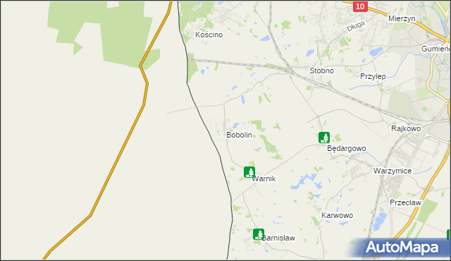 mapa Bobolin gmina Kołbaskowo, Bobolin gmina Kołbaskowo na mapie Targeo