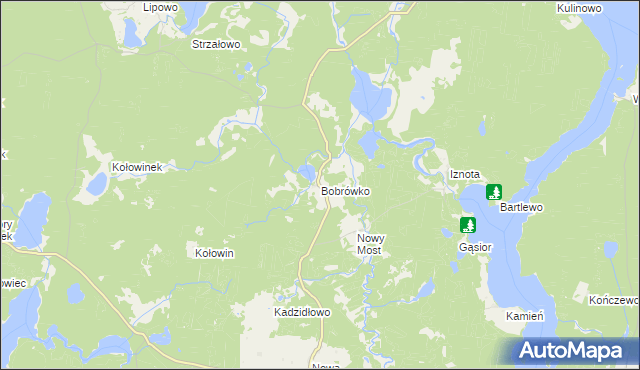 mapa Bobrówko gmina Piecki, Bobrówko gmina Piecki na mapie Targeo