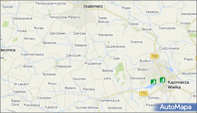 mapa Boszczynek, Boszczynek na mapie Targeo