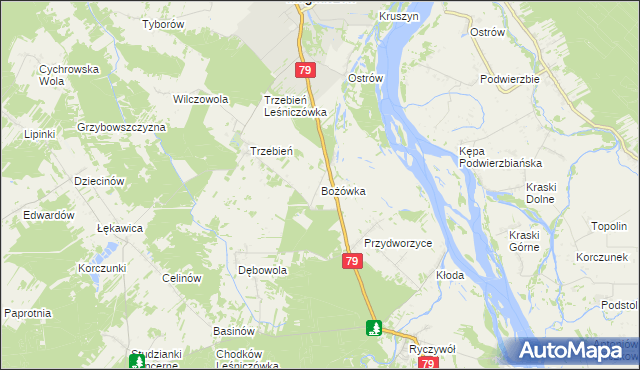 mapa Bożówka, Bożówka na mapie Targeo