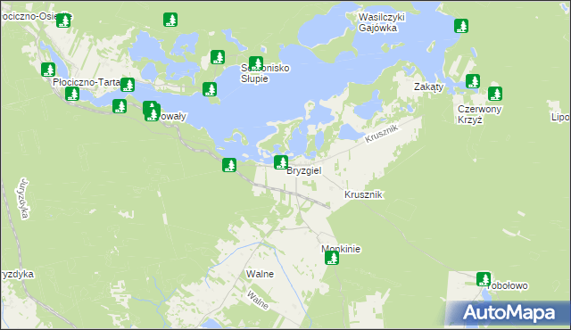 mapa Bryzgiel, Bryzgiel na mapie Targeo