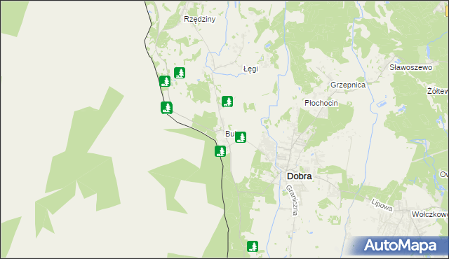 mapa Buk gmina Dobra (Szczecińska), Buk gmina Dobra (Szczecińska) na mapie Targeo