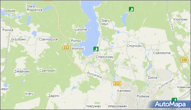 mapa Charzykowy, Charzykowy na mapie Targeo