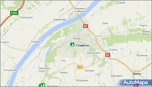 mapa Chełmno, Chełmno na mapie Targeo