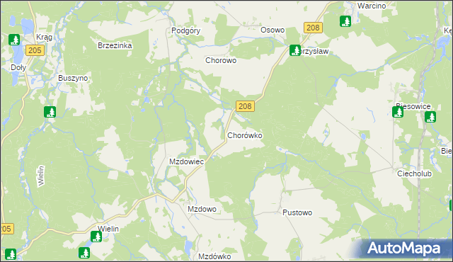 mapa Chorówko, Chorówko na mapie Targeo