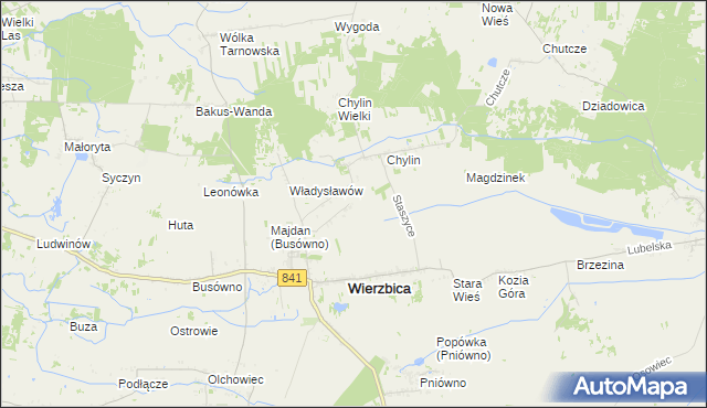 mapa Chylin Mały, Chylin Mały na mapie Targeo