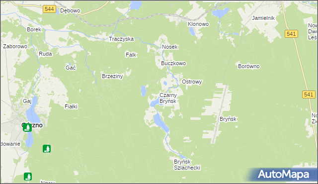mapa Czarny Bryńsk, Czarny Bryńsk na mapie Targeo