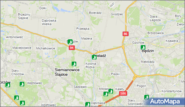 mapa Czeladź, Czeladź na mapie Targeo