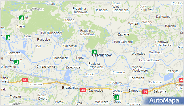 mapa Czernichów powiat krakowski, Czernichów powiat krakowski na mapie Targeo