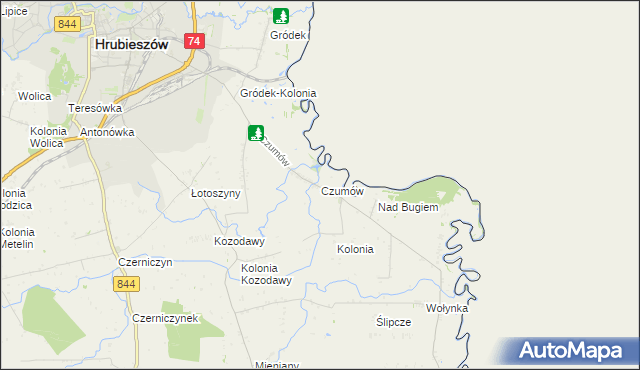 mapa Czumów, Czumów na mapie Targeo