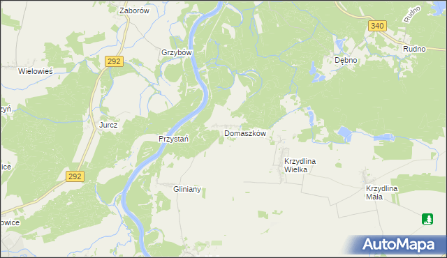 mapa Domaszków gmina Wołów, Domaszków gmina Wołów na mapie Targeo