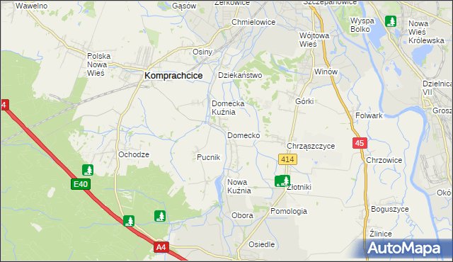 mapa Domecko, Domecko na mapie Targeo
