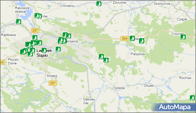 mapa Dworek gmina Lwówek Śląski, Dworek gmina Lwówek Śląski na mapie Targeo