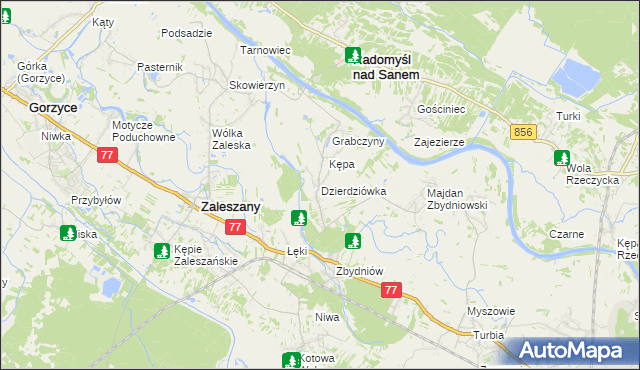 mapa Dzierdziówka, Dzierdziówka na mapie Targeo