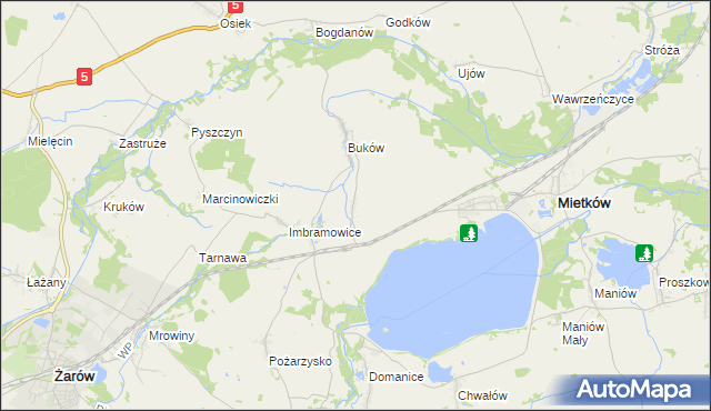 mapa Dzikowa, Dzikowa na mapie Targeo