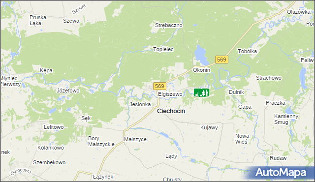 mapa Elgiszewo, Elgiszewo na mapie Targeo