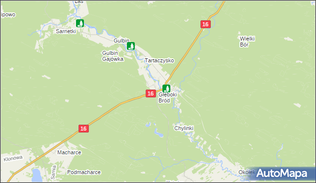 mapa Głęboki Bród, Głęboki Bród na mapie Targeo