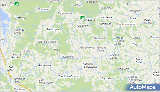 mapa Głobikówka, Głobikówka na mapie Targeo