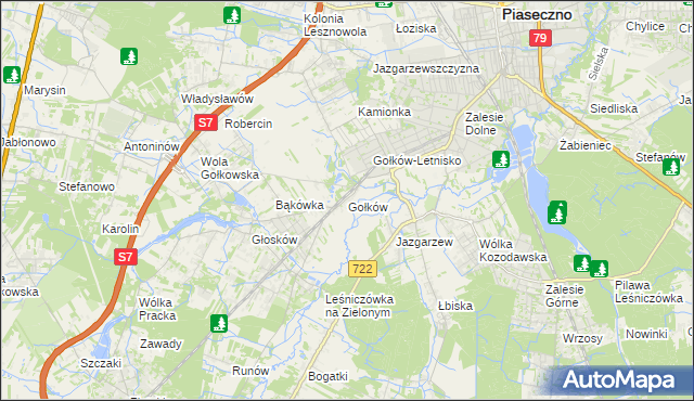 mapa Gołków, Gołków na mapie Targeo