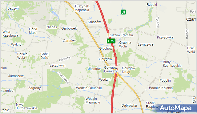mapa Gołygów, Gołygów na mapie Targeo