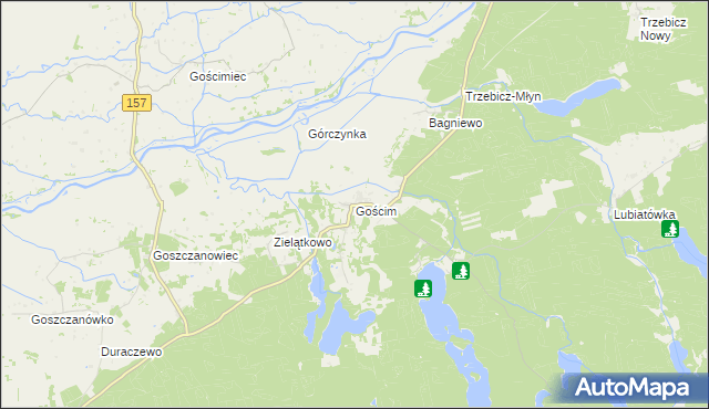 mapa Gościm, Gościm na mapie Targeo