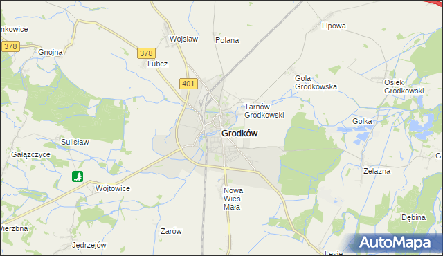 mapa Grodków powiat brzeski, Grodków powiat brzeski na mapie Targeo