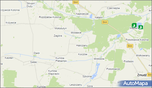 mapa Haliczany, Haliczany na mapie Targeo