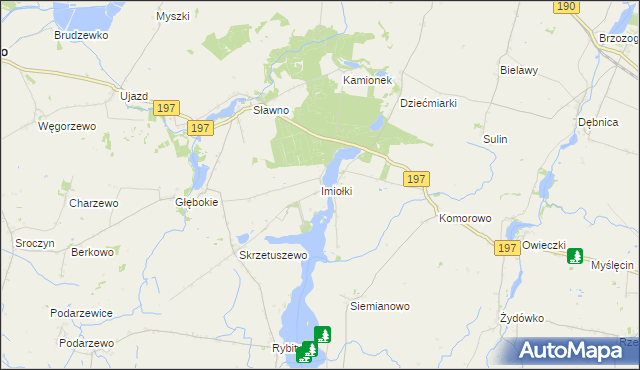 mapa Imiołki, Imiołki na mapie Targeo