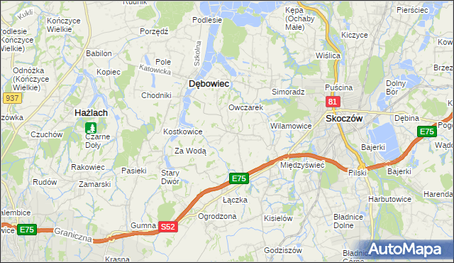 mapa Iskrzyczyn, Iskrzyczyn na mapie Targeo