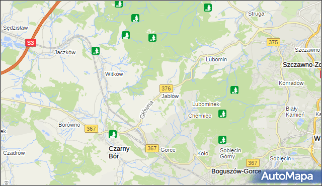 mapa Jabłów, Jabłów na mapie Targeo