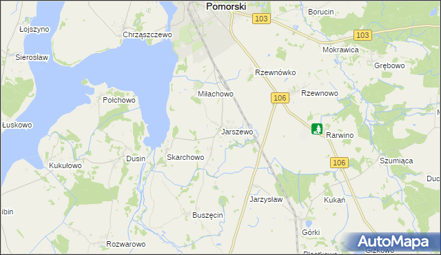 mapa Jarszewo, Jarszewo na mapie Targeo