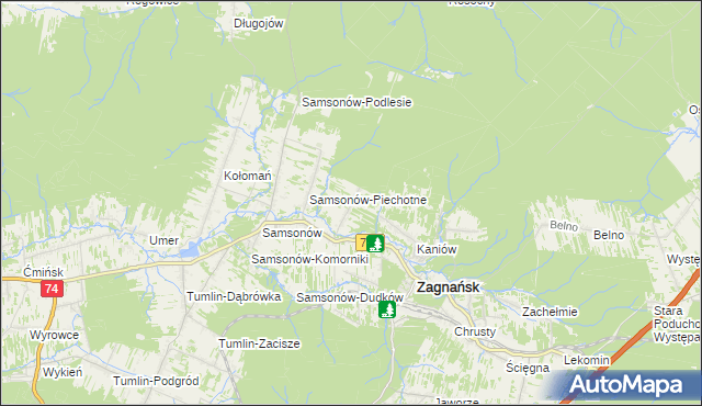 mapa Jasiów, Jasiów na mapie Targeo