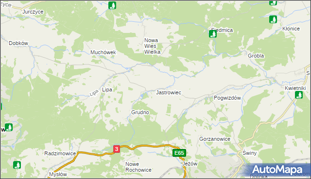 mapa Jastrowiec, Jastrowiec na mapie Targeo