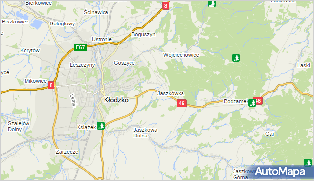 mapa Jaszkówka, Jaszkówka na mapie Targeo