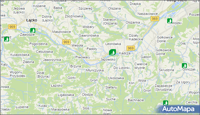 mapa Jazowsko, Jazowsko na mapie Targeo