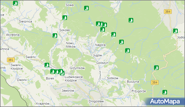 mapa Jugów, Jugów na mapie Targeo