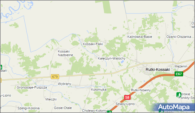 mapa Kałęczyn-Walochy, Kałęczyn-Walochy na mapie Targeo