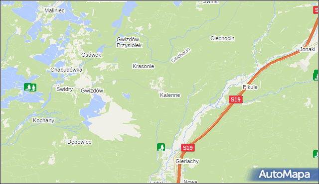 mapa Kalenne, Kalenne na mapie Targeo